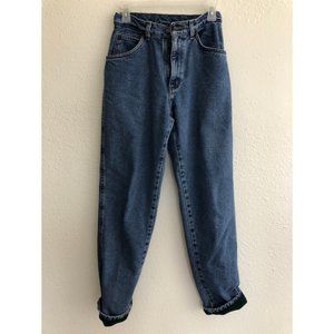 Vintage Wrangler High Rise Fleece Lined Jeans Size 3/4 x 32